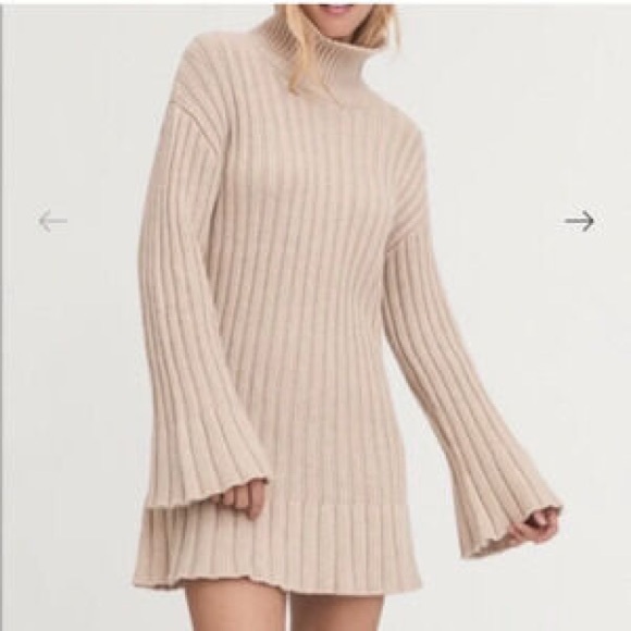 Turtleneck Sweater Mini Dress - Picture 1 of 6